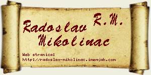 Radoslav Mikolinac vizit kartica
